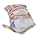 OULII Cartoon Elephant Pattern Washable Reusable Waterproof Zippered Baby Cloth Diaper Nappy Bag Wet Dry Bag Tote with Soft Snap Handle