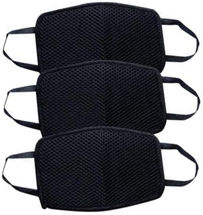 Fashion Sutra Pollution Dust Mist Fumes Germs Pollen Protective Face Mask Mouth and Nose Respirator (Black) (Pack of 3)
