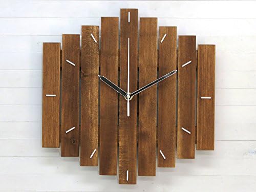 "Big Romb bicolor", Wooden Wall Clock, Unique Wall Clock Decor, Retro Wall Clock, Oversized Wall Clock, Office Clock, Kitchen Wall Clock, SILENT WALL CLOCK