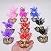 Yiseng Mini Masquerade Masks Party Decorations 12pcs Pack Luxury Feather Pearl Mardi gras Small Venetian mask Decor Party Favors