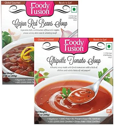 Ready to Eat Cajun + Chipotle Tomato Soup by Foody Fusion Combo, 200 GMS