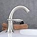 Ollypulse 8 Inch 3 Holes Deck Mount Widespread Double Handles Bathroom Faucet, Without Pop-Up Drain (Brushed Nickel)