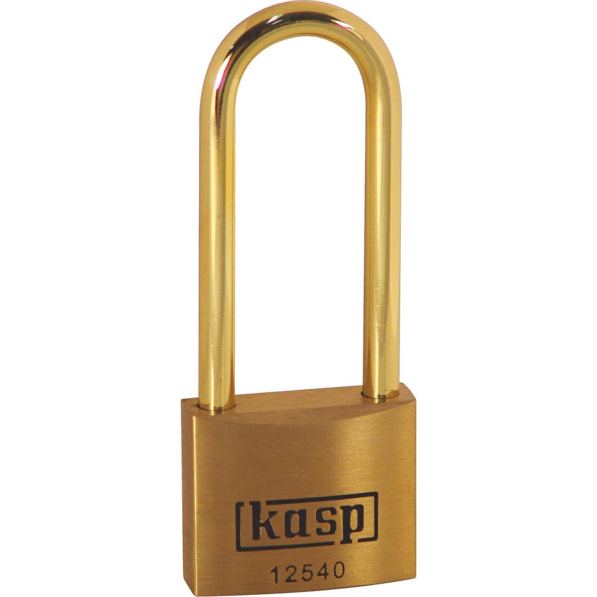 Kasp 125 Premium Brass Padlock - 40x63 Millimeters - Long Brass Shackle