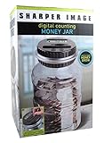 Sharper Image Digital Counting Coin Money Jar Piggy Bank