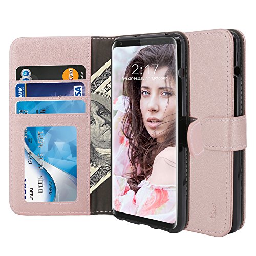 image for LG V30 Case, TAURI [Stand Feature] [PU Leather] Wallet Case with Card 