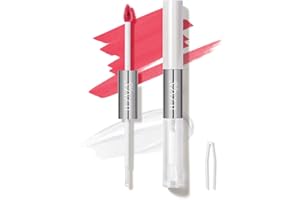 LUXAZA PRO Lip Stain Peel Off + Lip Oil Dual End, Lip Liner Stain Long Lasting Waterproof Transfer Proof - L03 RUMBA RED