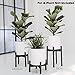 Sona Home Adjustable Mid Century Plant Stand, Available in 3 Sizes, 3 Colors – Modern Plant Stand for Indoor & Outdoor Use, Planter Stand Only (Med, Black)thumb 1