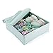 MEÉLIFE Foldable Fabric Underwear Organizer Bras Storage Box,Clothes Storage Drawer Basket Bins Containers with Lids Divider for Apparel Garments Socks Ties Scarves (Light Green)