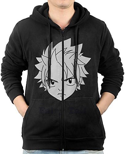 Man Japanese Famouse Anime Fairy Tail Design Full Zip Hooded Sweatshirt Pullover