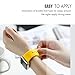 FanTEK 42mm S/M Sports Silicone Replacement Wrist Strap for iWatch Apple Watch Series 1 Series 2, Yellow