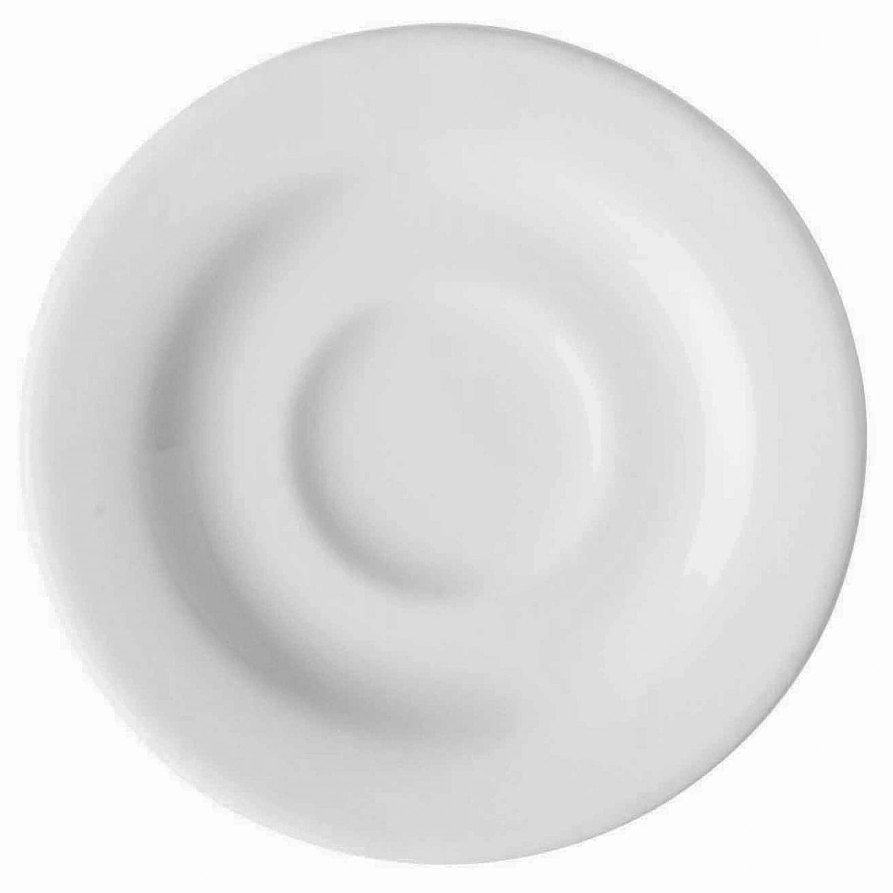 Photo 1 of G.E.T. High-Strength Porcelain Espresso Saucer, 5", White (Set of 12)