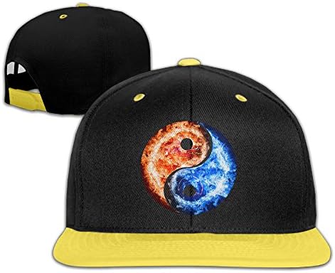 Cozyou Tai Chi Logo Ice Of Fire Yin Yang Children Hip Hop Caps Sunbonnet Hats Yellow