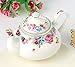 Jusalpha Royal Floral Fine Bone China Rose Vintage Teapot (G)