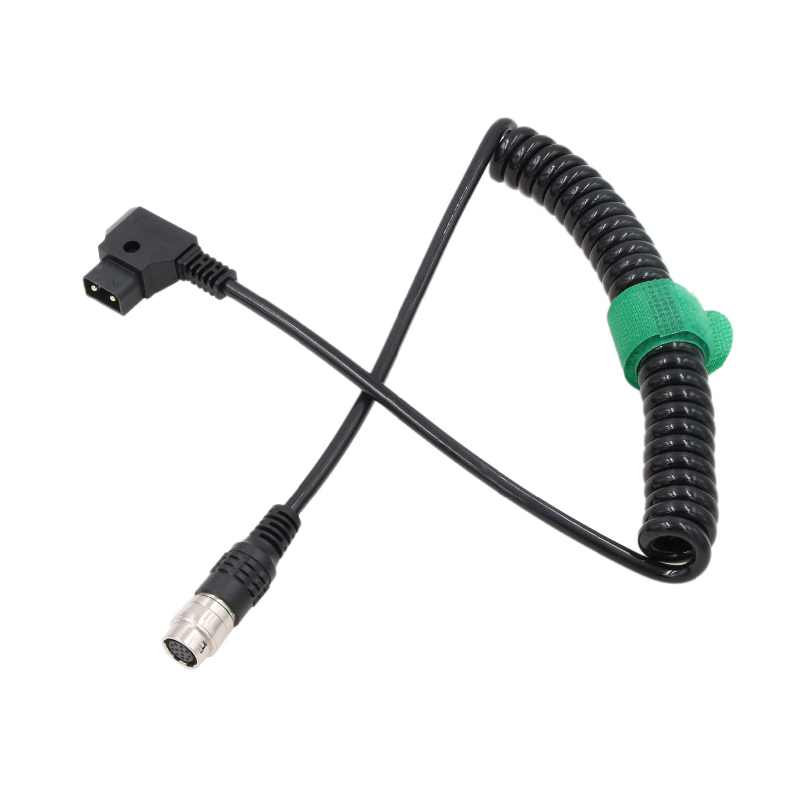 HangTon Power Cable for Fujinon Nikon Canon B4 ENG 2/3" Lens Servo D-Tap to Hirose 12 Pin Female Coiled
