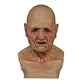Halloween Masks Old Man Realistic Mask Creepy Latex