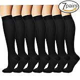 7 Pairs Compression Socks For Women and Men - Best Medical,for Running, Athletic, Varicose Veins, Travel.