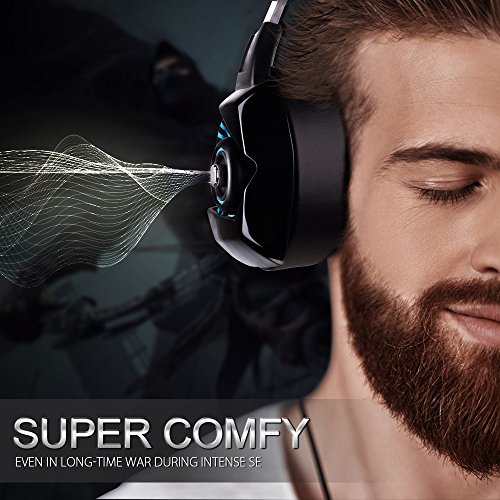 ONIKUMA Gaming Headset - 3.5mm USB Headset for PS4, Xbox One, Nintendo Switch, PC. Over-Ear Gaming Headphone with Stereo Surround Sound, Soft Memory Earmuff, Noise-Canceling Microphone & LED Light - Thumbnail 3