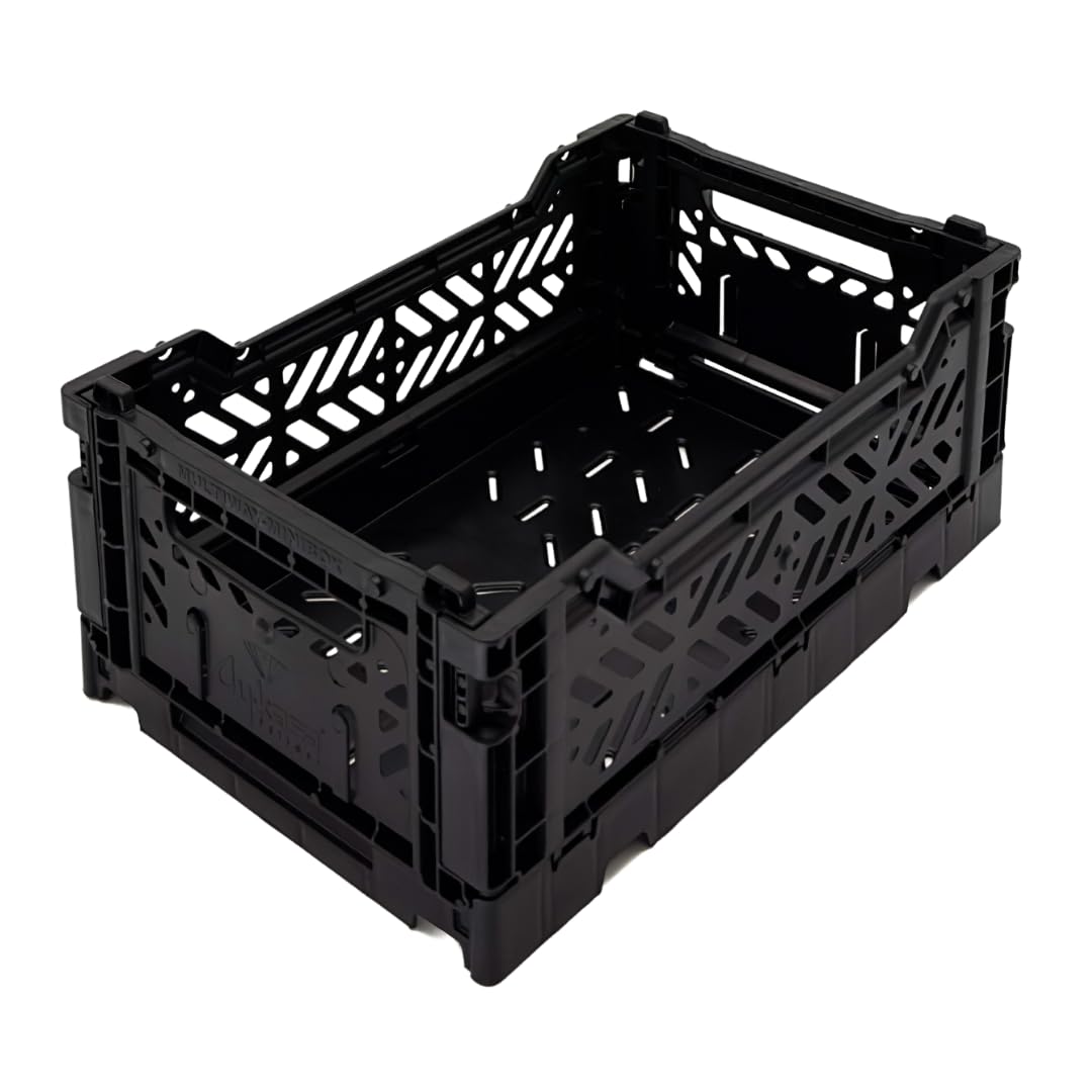 Aykasa Collapsible Storage Bins, Plastic Crate for