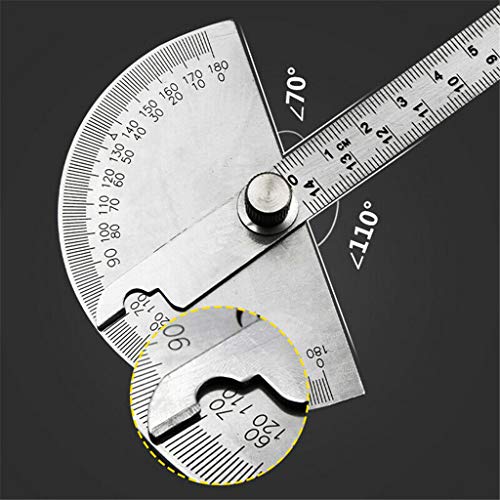 GD GmgodAngle Finder Swing Arm Protractor 0-180 Degrees Stainless Steel Goniometer Ruler (C)