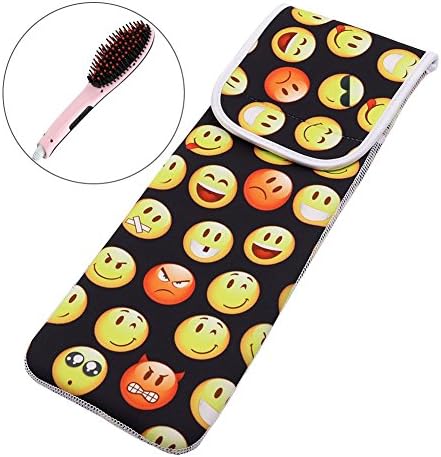 Luony Heat-resistant Travel Neoprene Storage Pouch Case Bag with Two Pocket for Flat Iron, Straightener, Curling Wand/Curling Iron