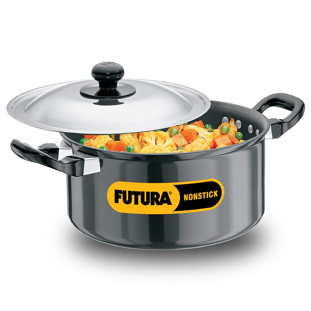 HAWKINS Futura Q33 Stewpot with Steel Lid, 3.17 quarts, Black