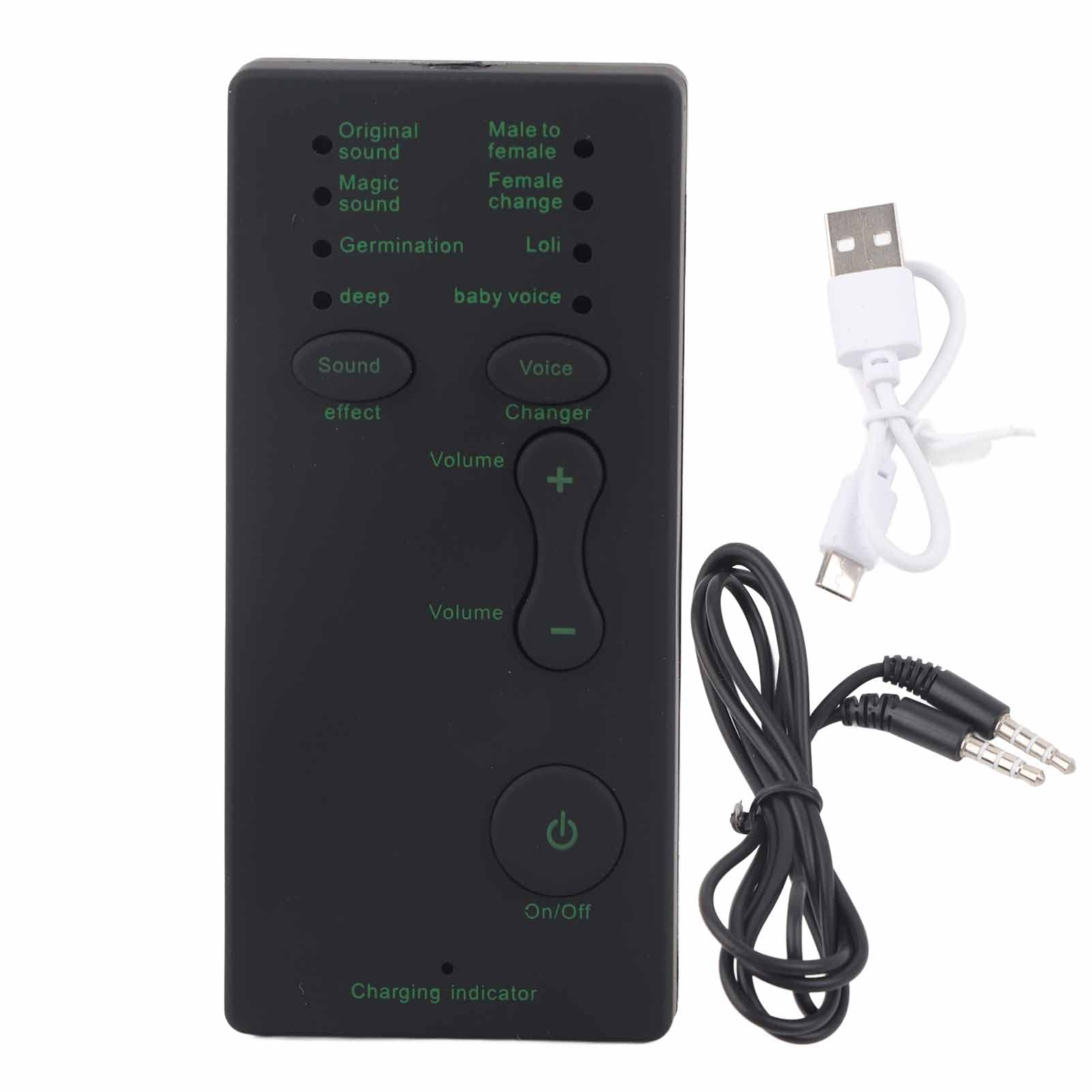 Gaming Voice Changer, Mini Device With 7 Voice Changes, Portable Sound Card Broadcast for Mobile Phone, Computer, Laptop