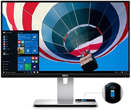 Dell Ultrasharp U2417HJ 23.8-Inch (1920x1080) IPS LED Widescreen monitor with wireless charging (Qi / PMA enabled phone) DP, Mini DP, 2 x HDMI (MHL) 4 x USB 3.0 Dell Part 210-AHSJ, 3 Year Advance Swap warranty
