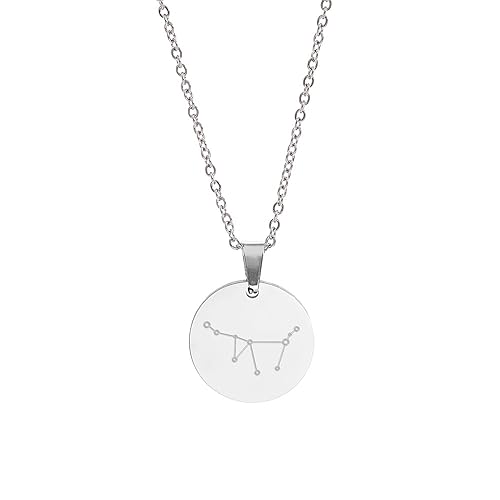 Gravado Kette aus Edelstahl mit Sternbild und Initial Gravur