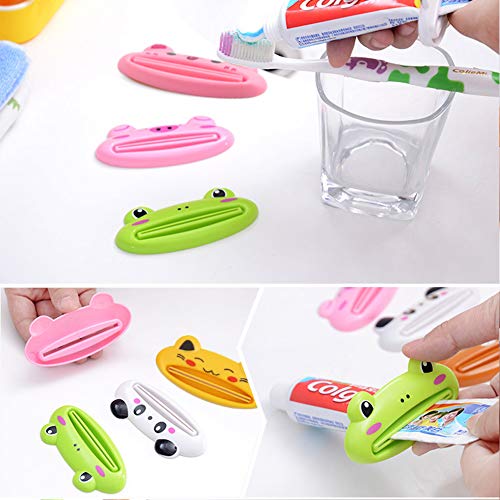 LOVEINUSA 10Pcs Toothpaste Tube Squeezer,3.5inch Animal Toothpaste Squeezer Tube Squeezer Toothpaste Clip for Extruding Toothpaste Facial Washing Milk Tomato Sauce and Other Tubular Items