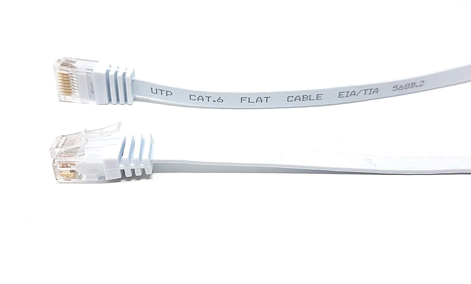 MainCore 15m Long Flat White CAT.6 / CAT6 (RJ45 to RJ45) Ethernet Gigabit Lan Network Cable / 10/100/1000Mbit/s | Patch | UTP | Switch/Router/Modem/Patch panel/Access Point/Patch Fields