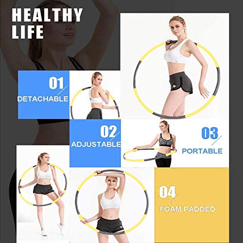 Hoola Hoops for Adults Weight Loss Weighted Hoola Hoop,Jump Rope