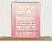 Beautiful Wall Art Chalkboard Typography Print in Soft Pink, Perfect Christening, Baptism or New Baby Gift, 11x14