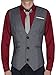 Waistcoat, Cokle Men Sleeveless Dress Jacket Casual Button Suit Vest Grey XL