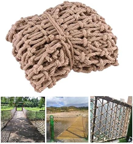 正規品スーパーsale 店内全品キャンペーン 麻ロープメッシュチャイルドセーフティネット2x5mクライミングネットバルコニー階段ネット間仕切り壁天井ネットバリア保護写真壁装飾ガーデンフェンスネット2x3m Size 5x5m