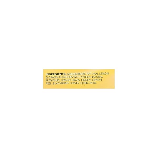 TWININGS OF LONDON LEMON & GINGER HERBAL TEA BAGS, 25 COUNT