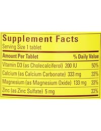 Nature Made Calcio, magnesio y zinc pastillas con vitamina D, 300 porciones, 1893, 1, 1