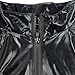 YiZYiF Men's Sexy Wet Look PVC Leather Long Sleeves Catsuit Bodysuits Large Black