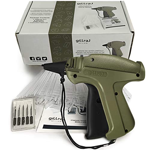 GILLRAJ MILAN Clothes Tagging Gun with 5000 2" Standard Barbs and 6 Needles Clothing Retail Price Tag Gun Kit for Boutique Store Warehouse Consignment Garage Yard Sale (2")