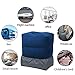MEILE Travel Foot Rest Pillow, Portable Inflatable with Double Hand Pump Adjustable Three Layers Height Pillow for Foot Rest on Airplanes,Cars,Buses,Trains,Office Kids to Sleep