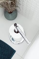 Pristine Free Standing Toilet Roll Holder Stand – Chrome Finish, 5 Rolls Storage view 5