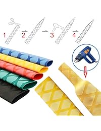 Lime2018   Tubo termorretráctil para caña de pescar con mango de corcho antideslizante impermeable y aislante (3.3 ft) Diámetro: 1.181 in, negro.