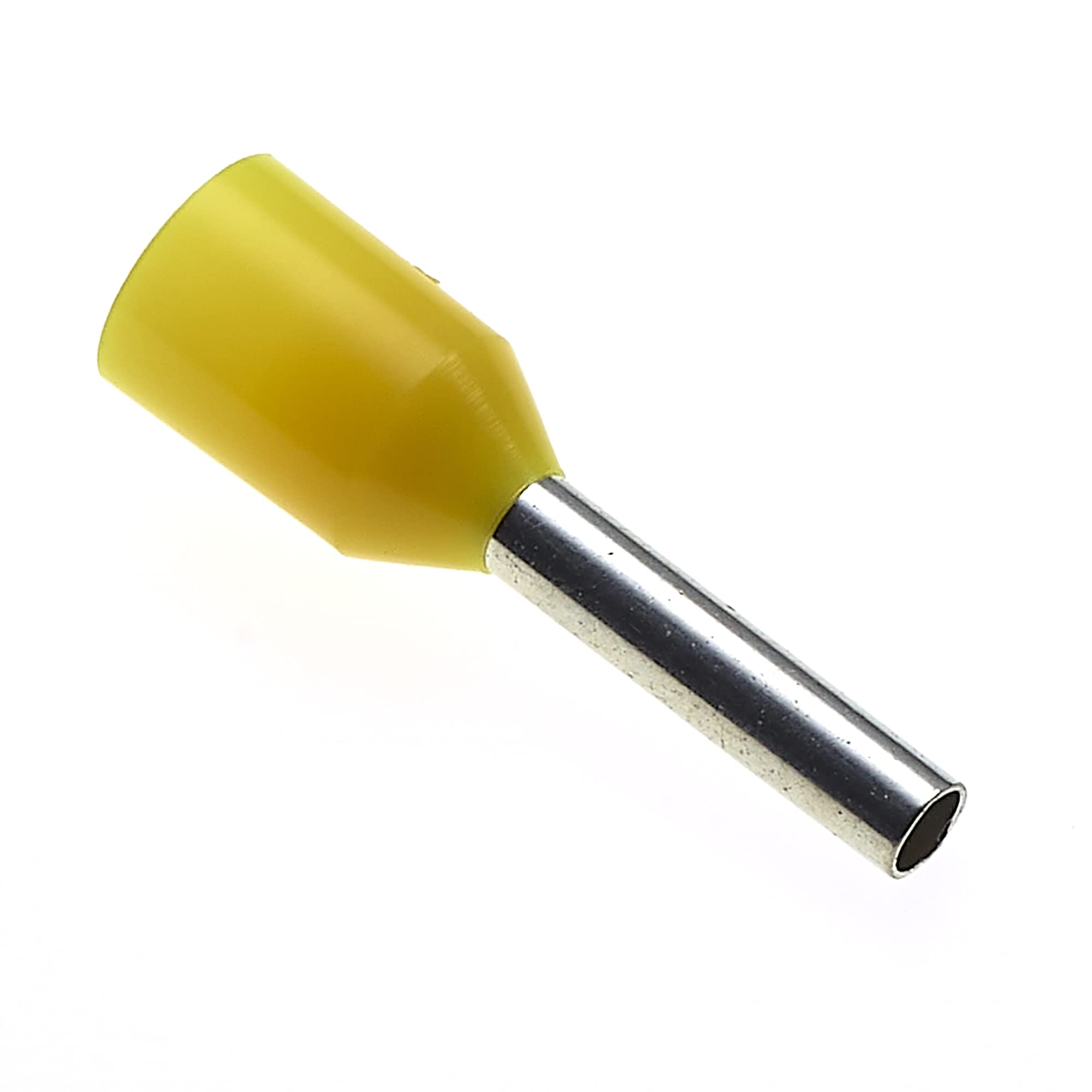 Insulated Ferrule, 8x1mm, Pack Of 100 - Wire Copper Crimp Connector Insulated Ferrule Pin, Cord End Terminal Connectors, German Yellow Nylon Ferrules Connectors