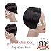 clip in human hair bangs one piece 100% real human hair clip in bang fringe extensions Side Swept Bangs natural color (1b #)