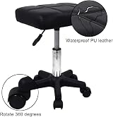 FURWOO Rolling Swivel Stool Chair Black Adjustable Spa Kitchen 135kg view 6