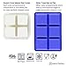 Superb Cube 2 Inch Cube Silicone Ice Cube Tray with EZ-Release & No-Spill Steel Reinforced Rim - Makes 4 Cubes