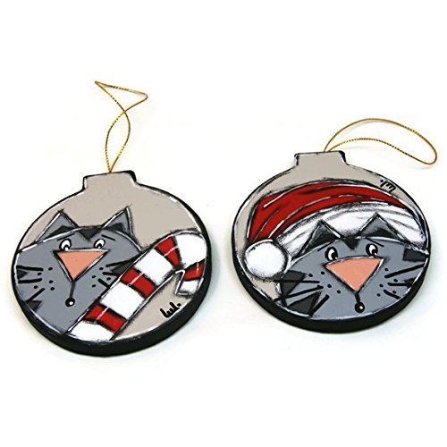 Immagini Natalizie Gatti.Palle Di Natale Con Gatti Grigi Addobbi Natalizi Con Gatti Decorazioni Natalizie Con Gatti Amazon It Handmade