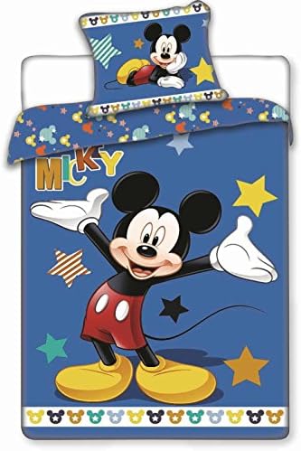 Mickey Blue Star Single Duvet Cover Set 100% Cotton By BestTrend