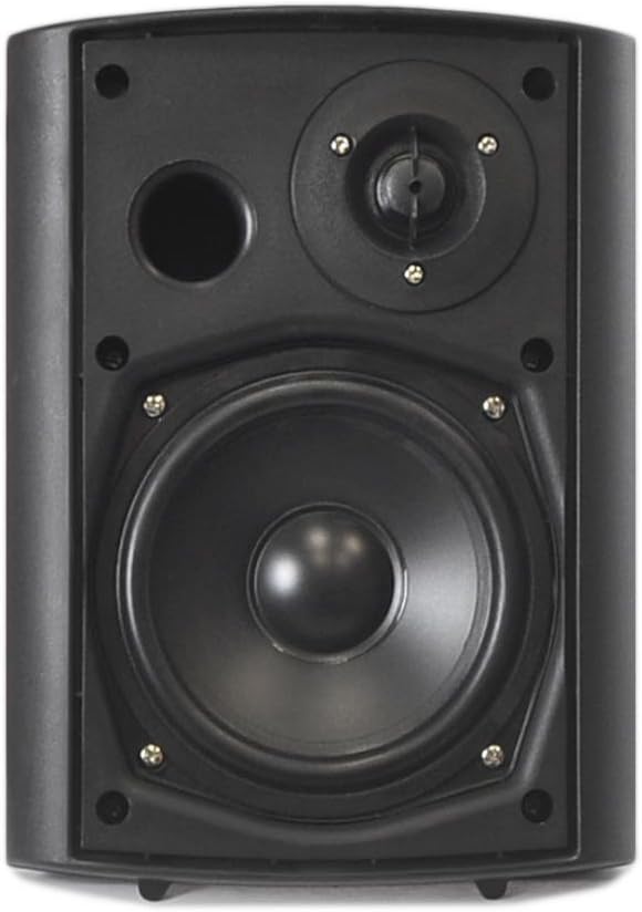 Wall Mount Home Speaker System - Active + Passive Pair Wireless Bluetooth Compatible Indoor / Outdoor Waterproof Weatherproof Stereo Sound Speaker Set with AUX IN - Pyle PDWR52BTBK (Black), 5.25 Inch: Home Audio & Theater