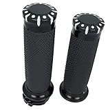 1" Black CNC Hand Grips Handlebar Bars Grip for Harley Touring Sportster Dyna Softail VRSC XL XR