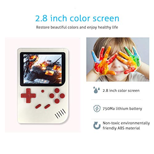 Livoty Playstation Kids Handheld Game Video Console Portable Gaming System 500 Classic Games Console LCD Game Player 【Shipping from USA】 (White) - Thumbnail 4